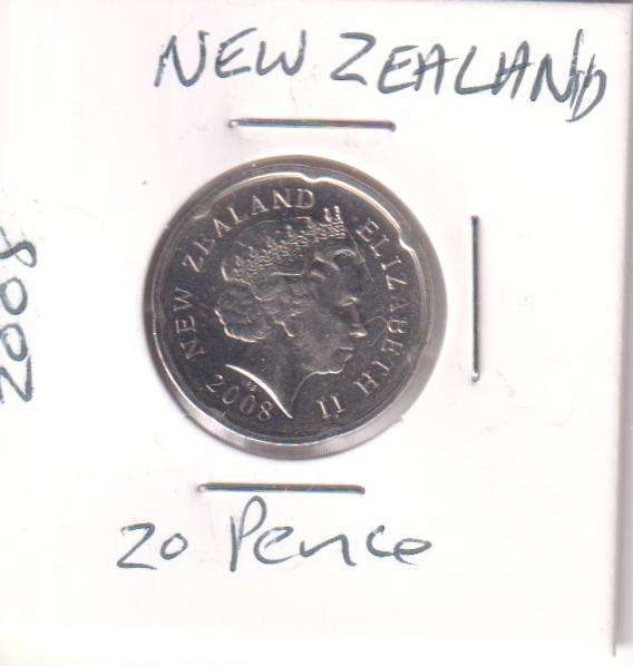 NEW ZEALAND 20 PENCE 2008 - IN COIN FLIP