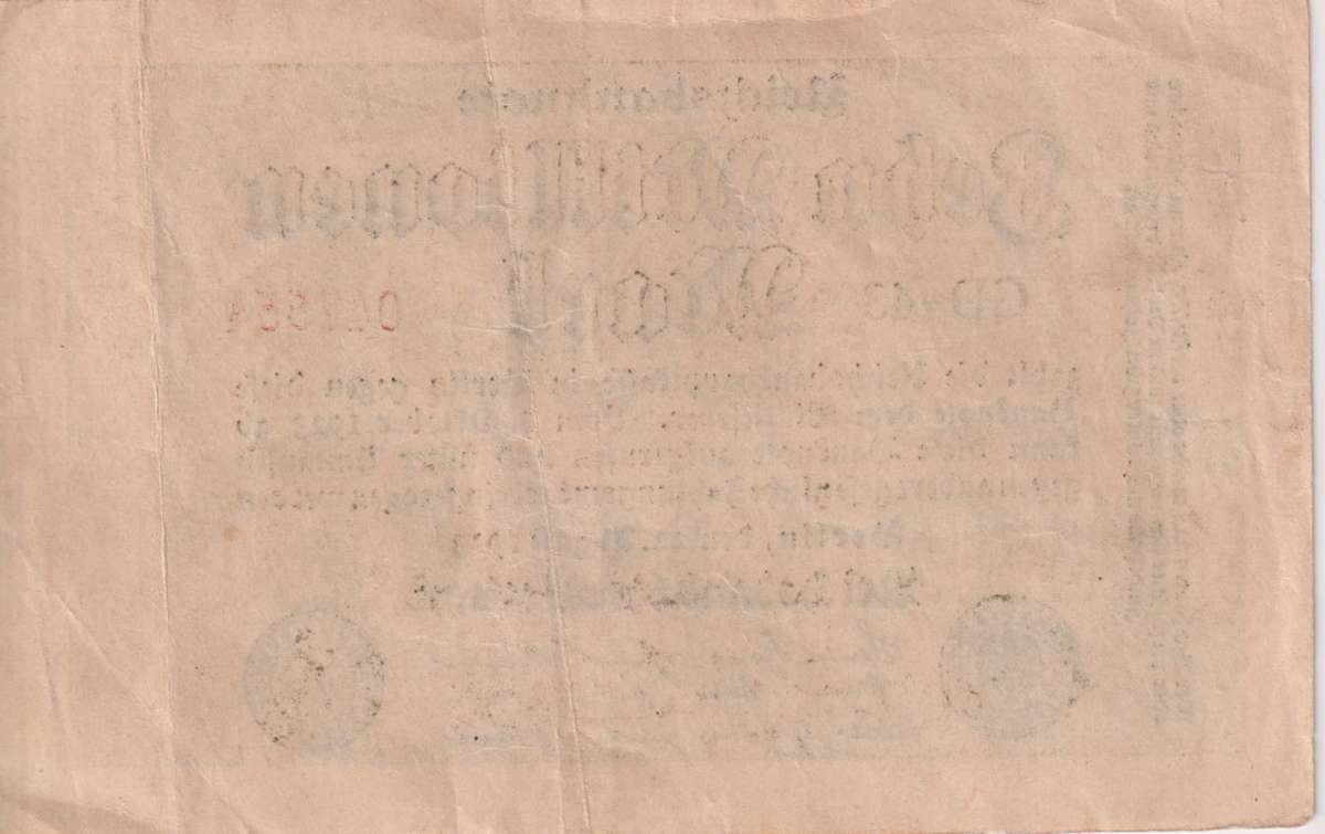 GERMANY  10 000 000 Mark (Reichsbanknote) 1923 P106 VF