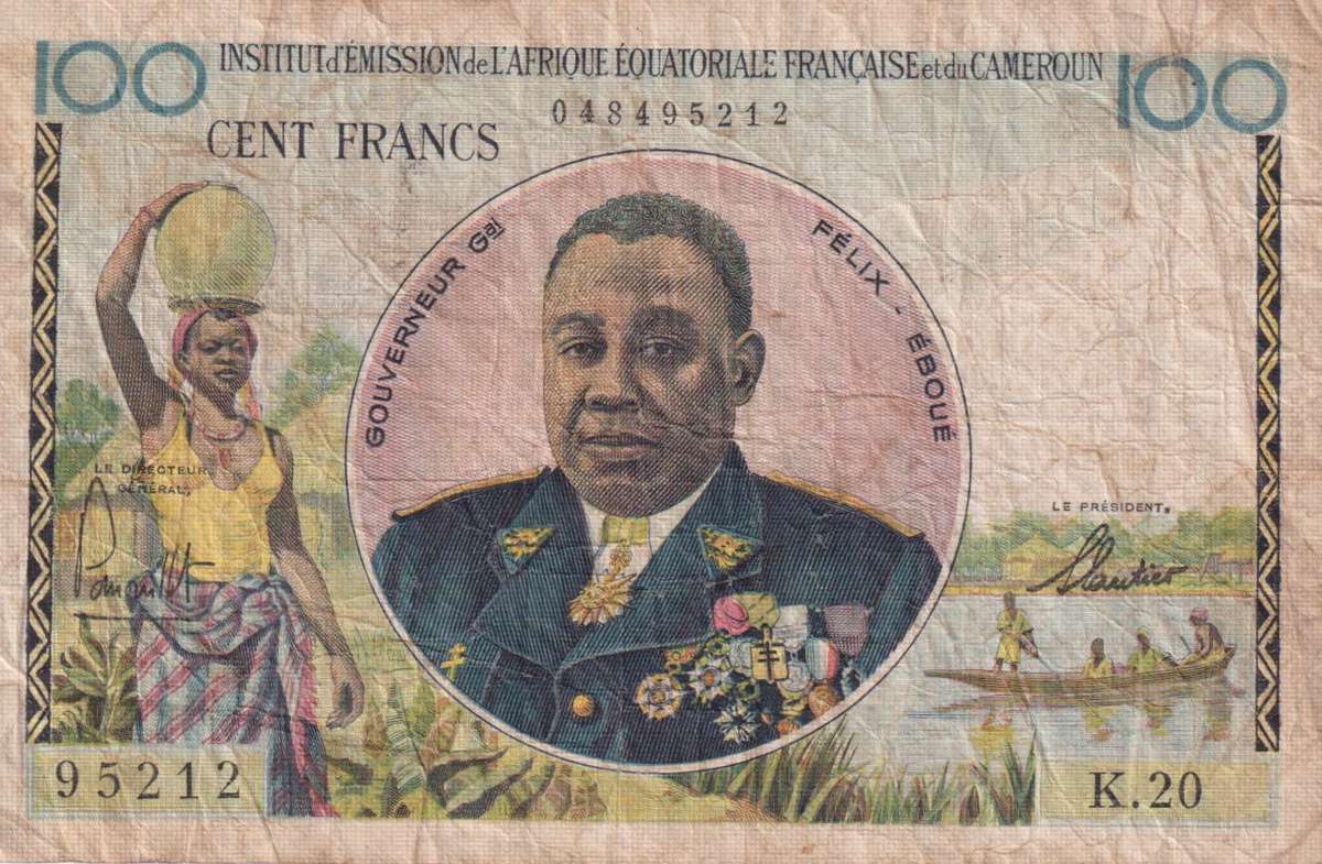 Central African Republic, CAMEROUN, 100 Francs, 1961-62 P1 VF