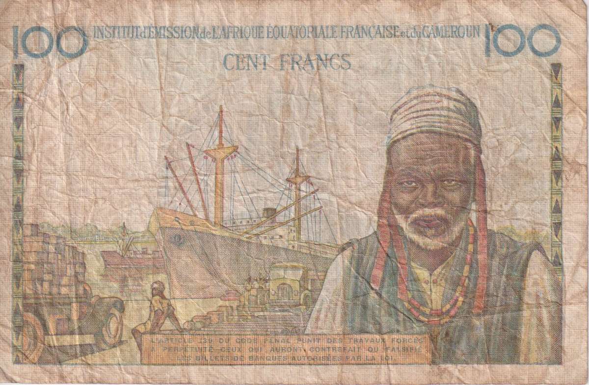 Central African Republic, CAMEROUN, 100 Francs, 1961-62 P1 VF