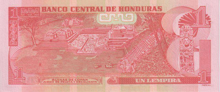 HONDURAS 1 LEMPIRA 2022 P96 UNC