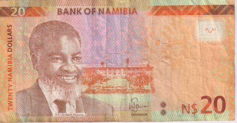 NAMIBIA 20 DOLLARS 2015  P17  VF