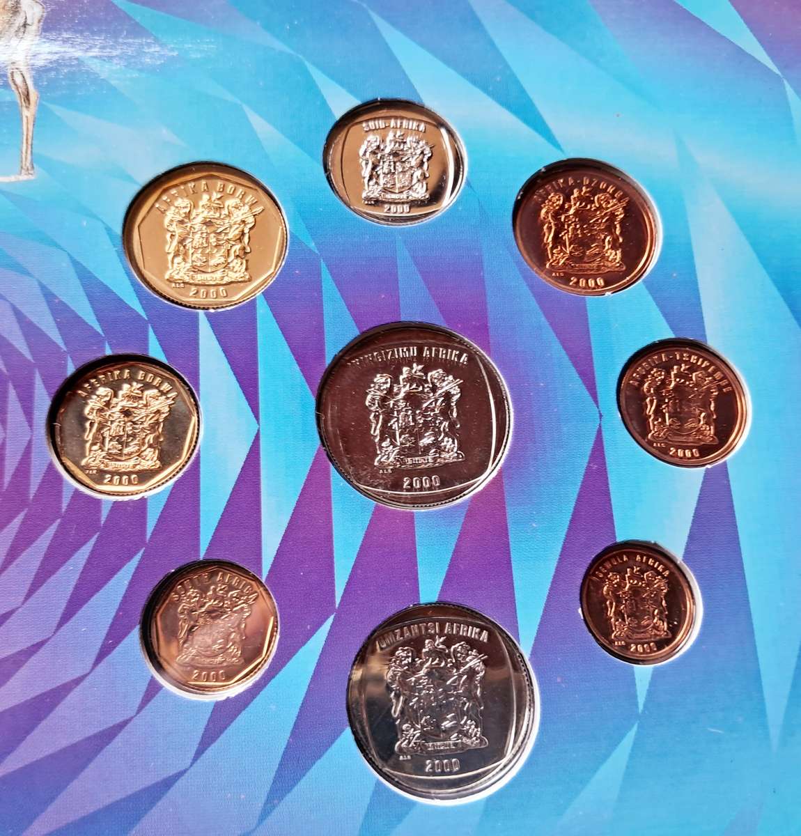 REPUBLIC OF SOUTH AFRICA - 2000 Circulation set of Uncirculated coins