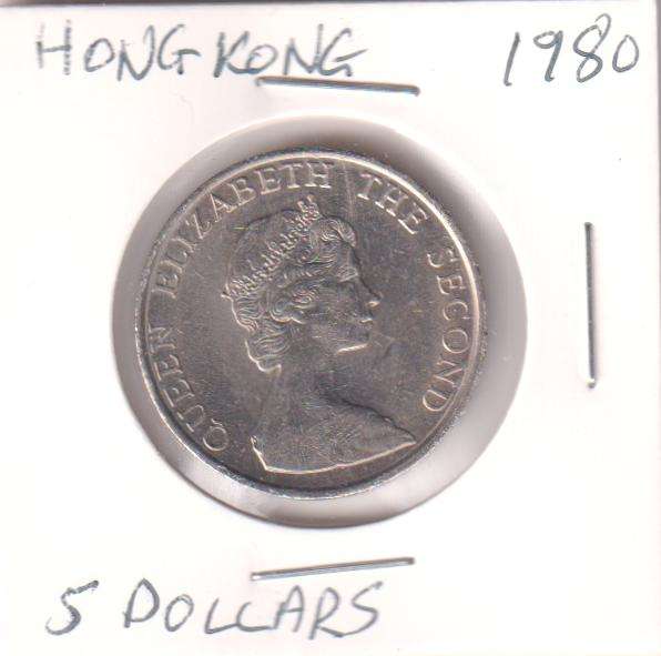 HONG KONG 5 DOLLARS 1980 - IN COIN FLIP