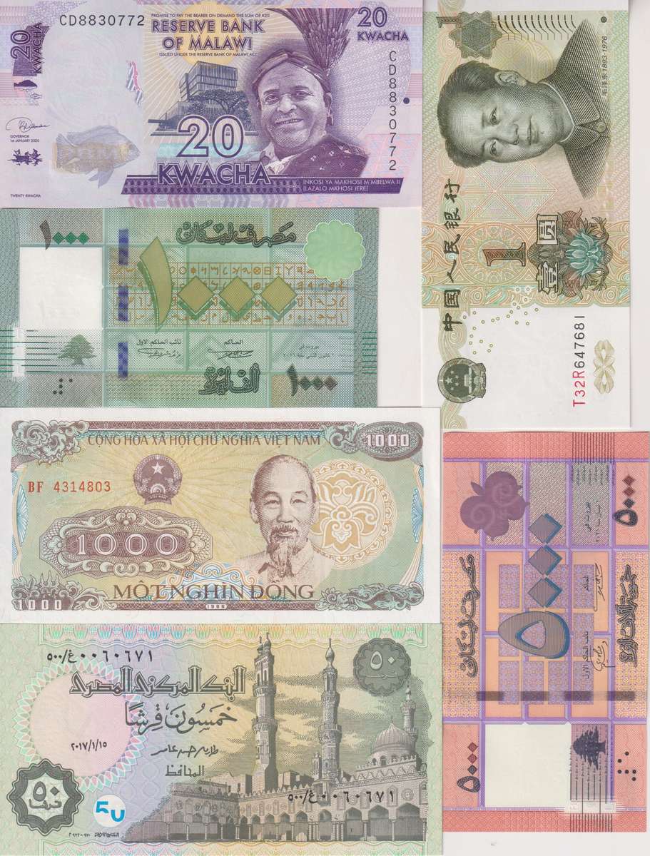 WORLDWIDE MIX - 17 UNC BANKNOTES - BEST DEAL - SEE 3 SCANS