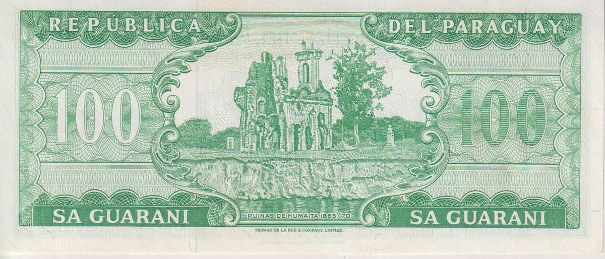 PARAGUAY 100 GUARANIS 1963  P198 A-UNC