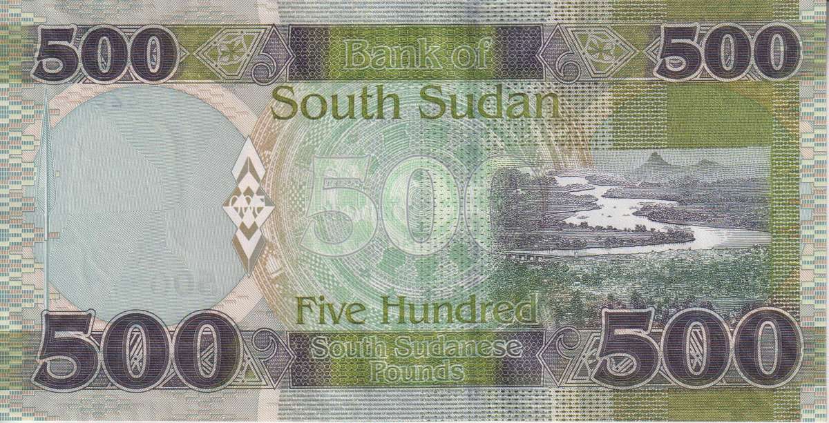 SOUTH SUDAN 500 POUNDS 2018 P44 UNC