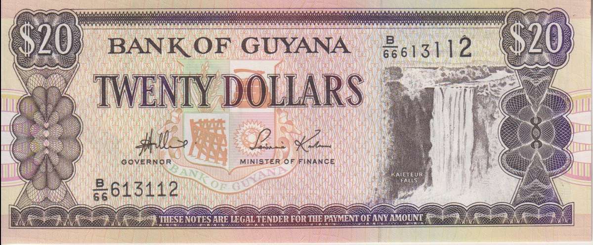 GUYANA 20 DOLLARS 1996 P30 UNC