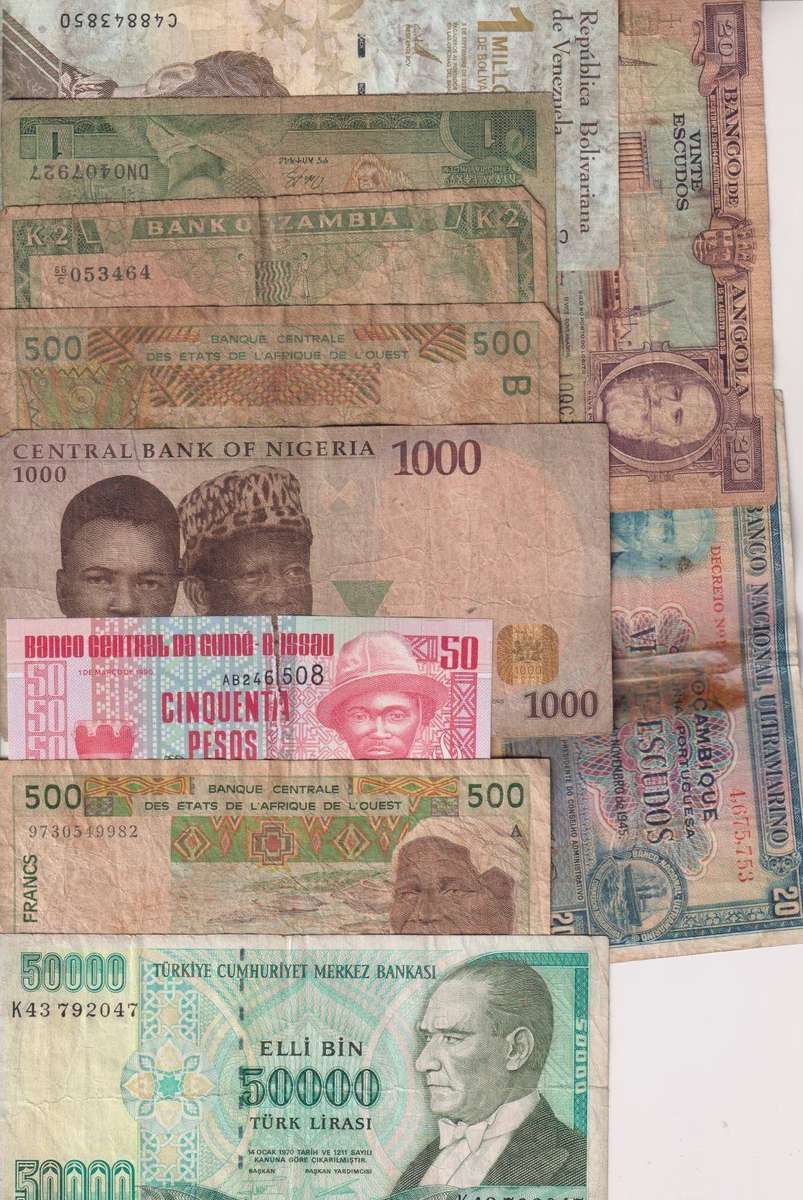 CLEARANCE SALE - Several Old and Damaged Banknotes -  SEE 2 SCANS