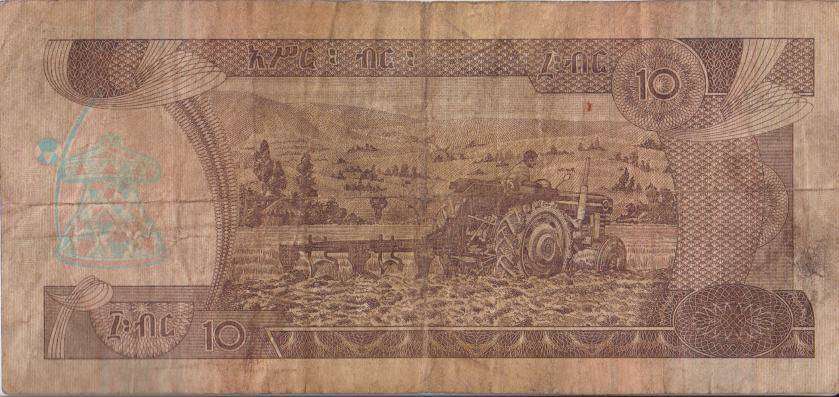 ETHIOPIA 10 Birr 1992 P48 VF