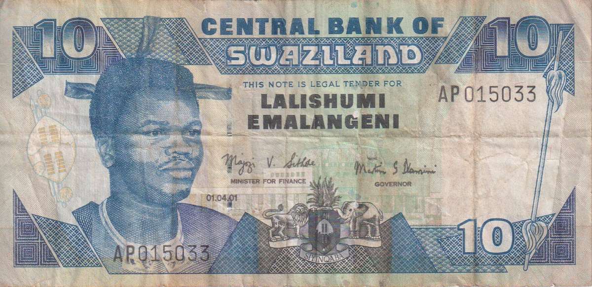 Swaziland 10 Emalangeni 2001 P29  F