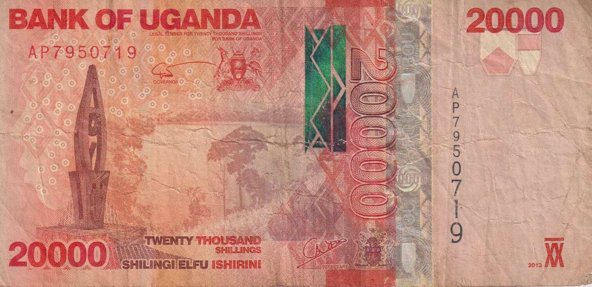 Uganda 20,000 Shillings 2013 P53 VF