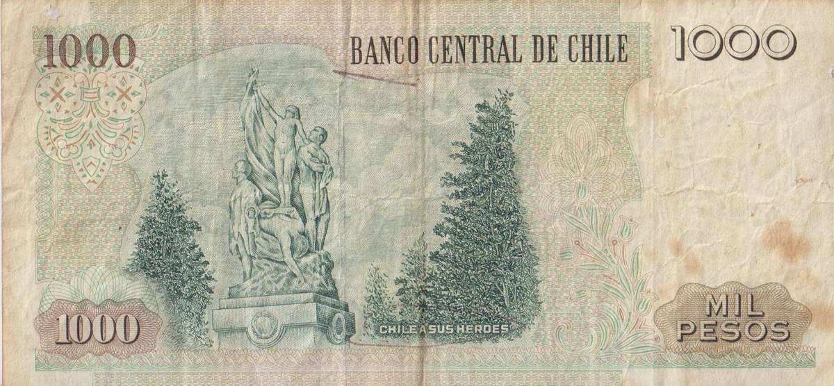 Chile 1000 Pesos 1994 P154 VF