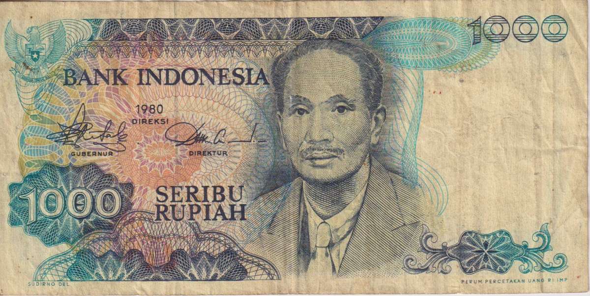 Indonesia 1000 Rupiah 1980 P119 F