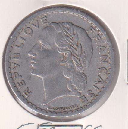 FRANCE 5 FRANCS 1947 IN COIN FLIP - ALUMINIUM