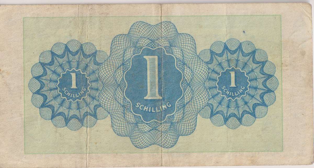 AUSTRIA 1 SHILLINGS (ALLIED MILITARY AUTHORITY) 1944 P103  VF