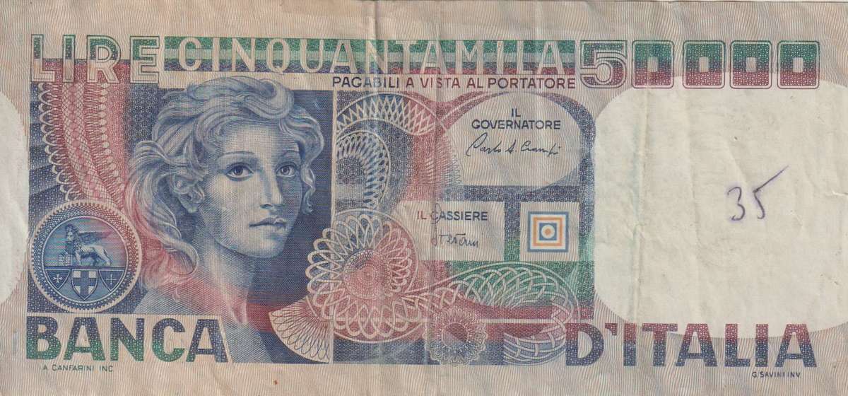 ITALY  50,000 LIRA  1980-82 P107  VF