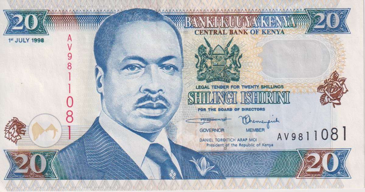 KENYA 20 SHILLINGS P32 1995 XF