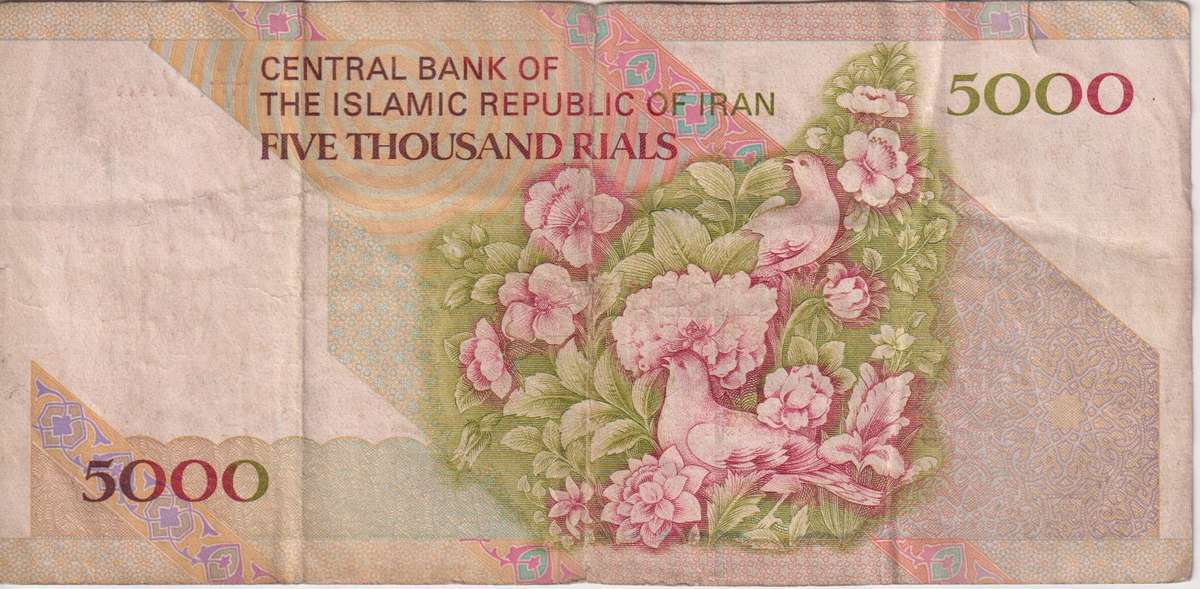IRAN 5000 Rials Ruhollah Khomeini  2013-2018 P152  F