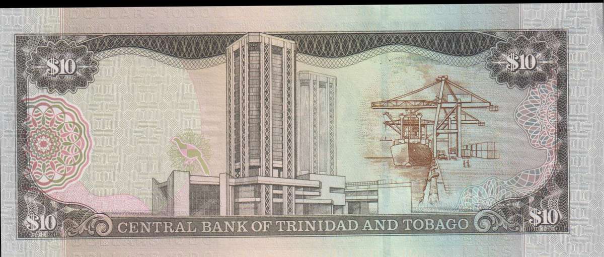 Trinidad and Tobago 10 Dollar Banknote, 2006, P-48 UNC