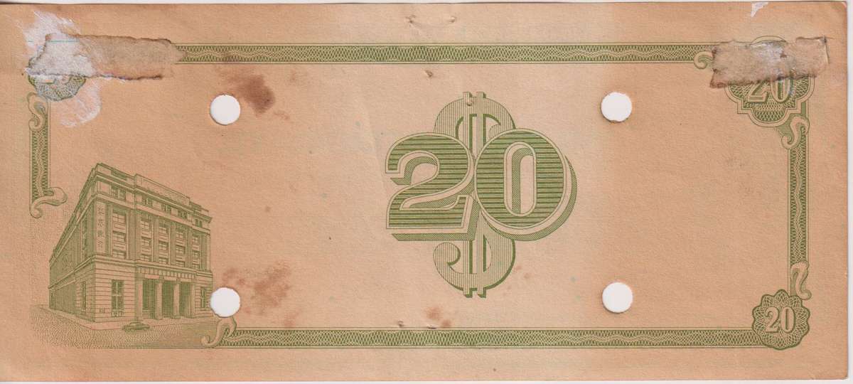 STUNNING! US TRAVELLER'S CHEQUE - $20 - BANK OF TOKYO LTD - SPECIMEN