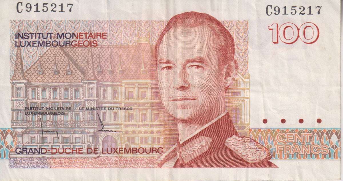 LUXEMBOURG 100 Francs 1980 P57 VF