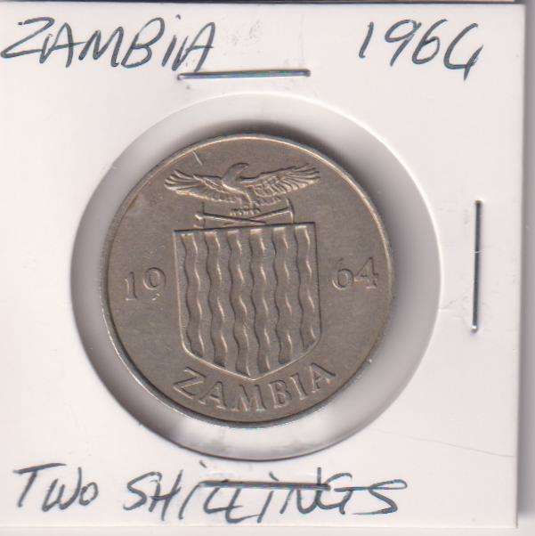 ZAMBIA 2 SHILLINGS 1964 IN COIN FLIP