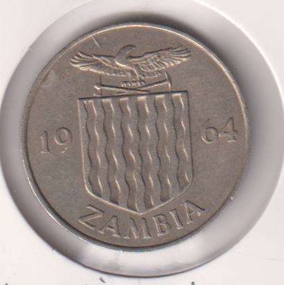 ZAMBIA 2 SHILLINGS 1964 IN COIN FLIP