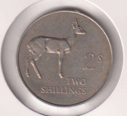ZAMBIA 2 SHILLINGS 1964 IN COIN FLIP