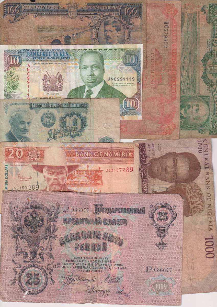 CLEARANCE SALE - Several Old and Damaged Banknotes -  SEE 2 SCANS
