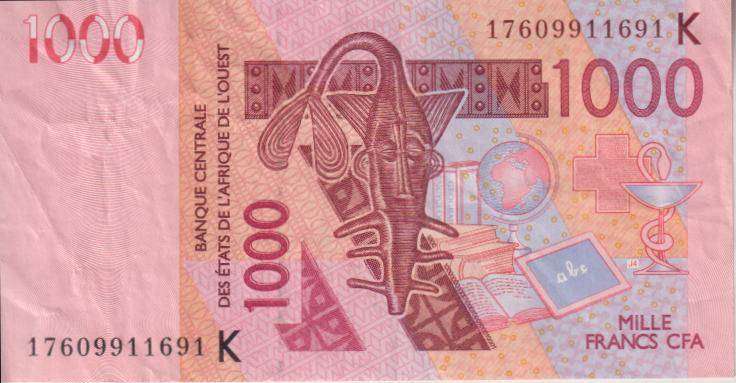 West African Republic SENEKAL 1000 Francs, 2003 P15K VF