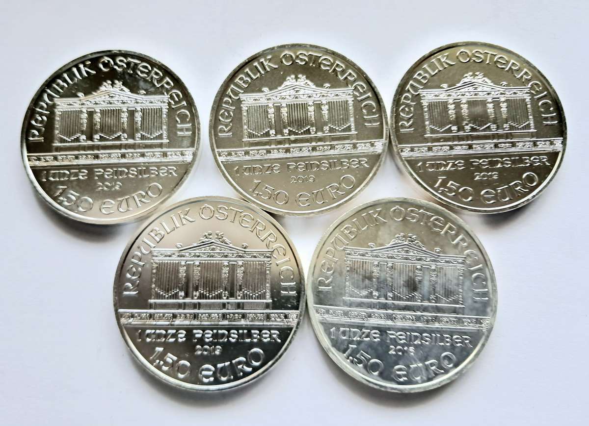 1 OZ  SILVER COIN - 2019 AUSTRIA PHILHARMONIC Silver Coins - bid per coin (5 AVAILABLE)