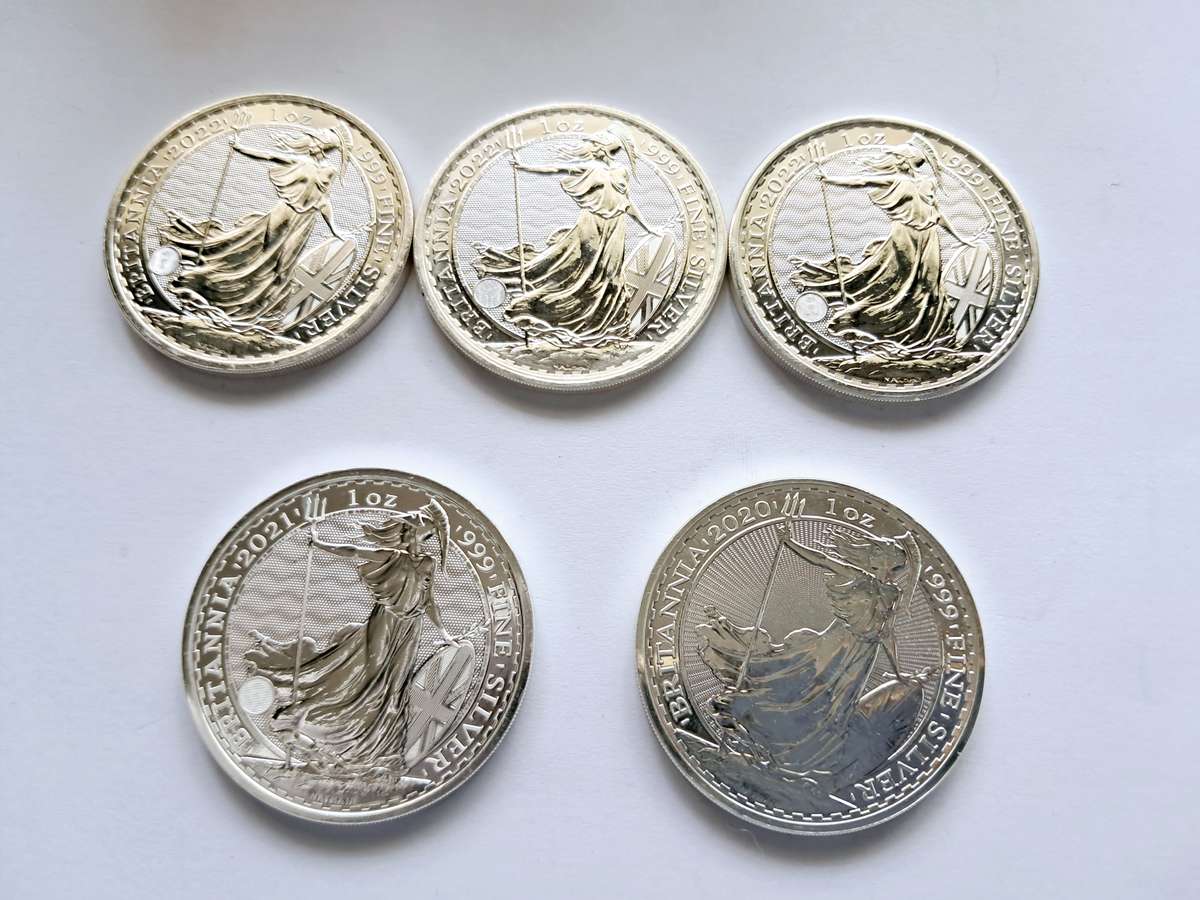 1 OZ  SILVER COIN - 2020/21/22  BRITTANIA Silver Coins - bid per coin (5 AVAILABLE)