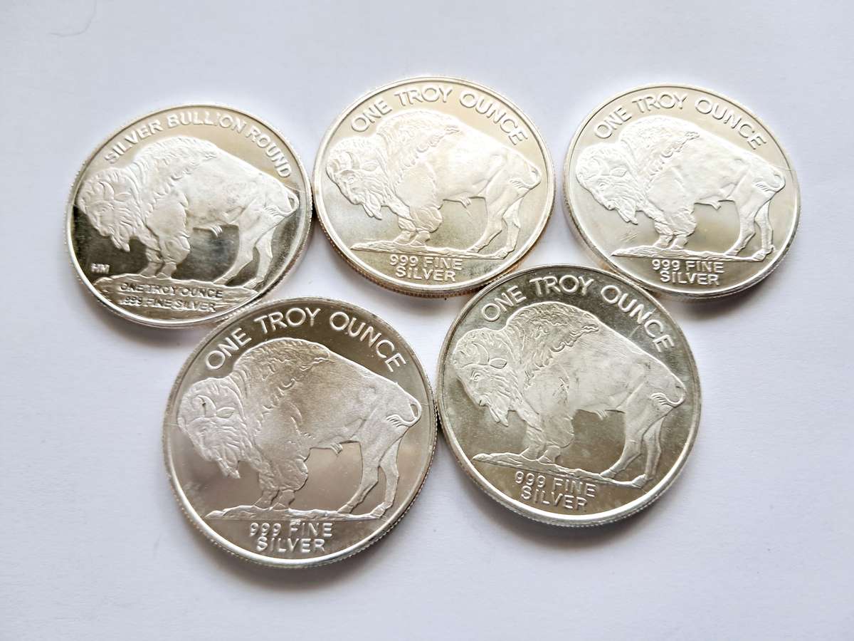 1 OZ SILVER COIN - 1 oz Silver Round American Buffalo - 5 available