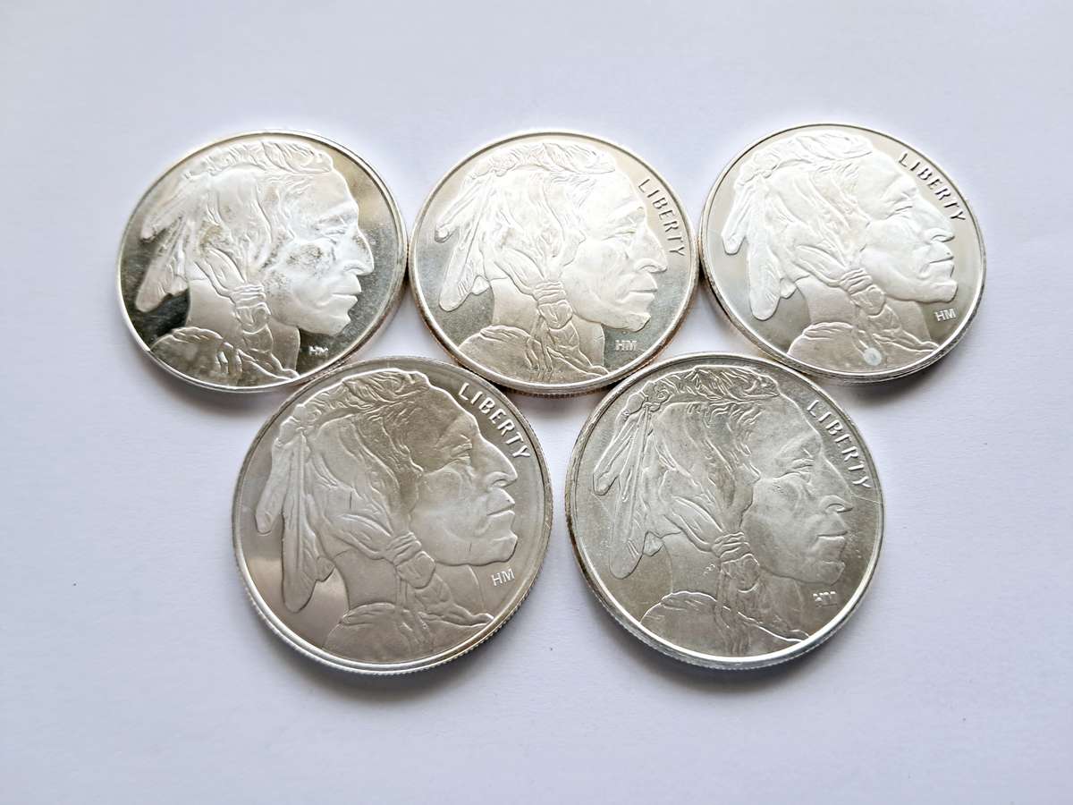 1 OZ SILVER COIN - 1 oz Silver Round American Buffalo - 5 available