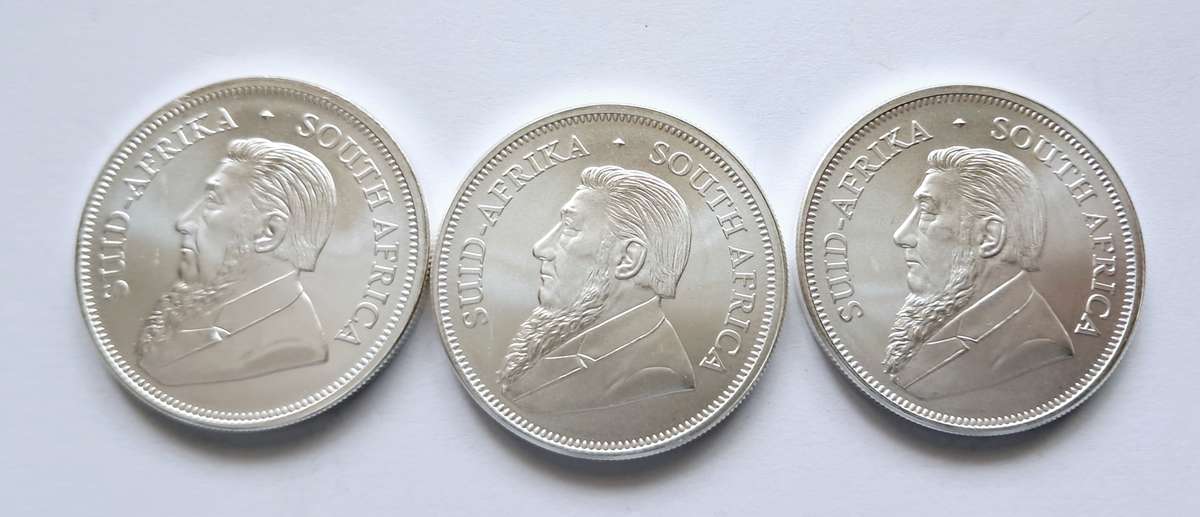 1 OZ  SILVER COIN - 2020/21/22  KRUGERRAND Silver Coins - bid per coin (3 AVAILABLE)