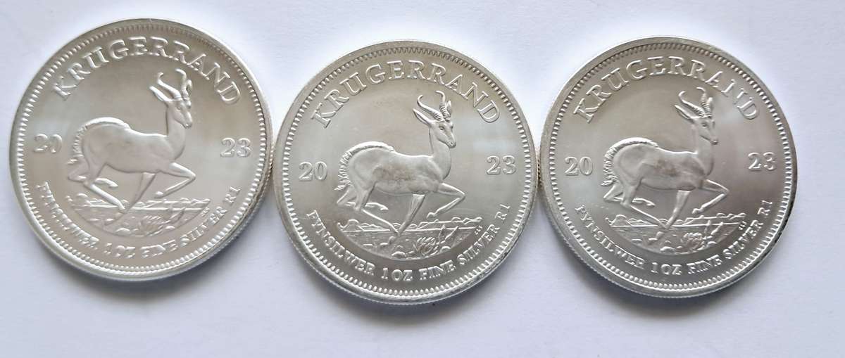1 OZ  SILVER COIN - 2020/21/22  KRUGERRAND Silver Coins - bid per coin (3 AVAILABLE)