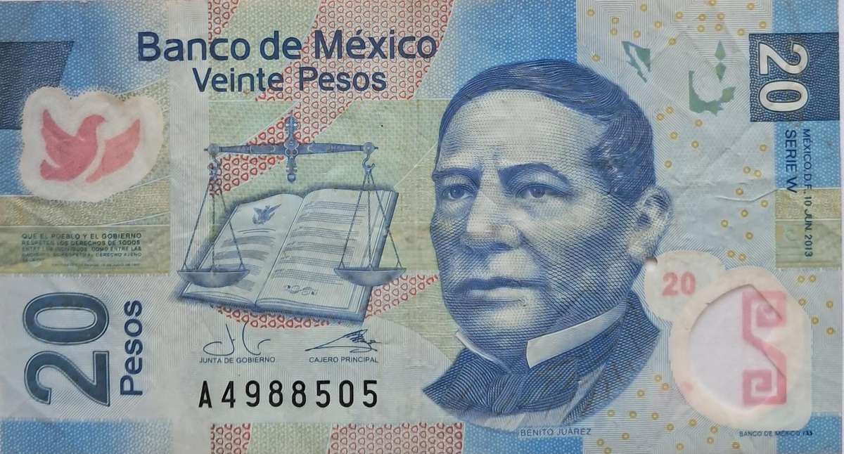 MEXICO 20 PESOS  2013 P122w  VF POLYMER