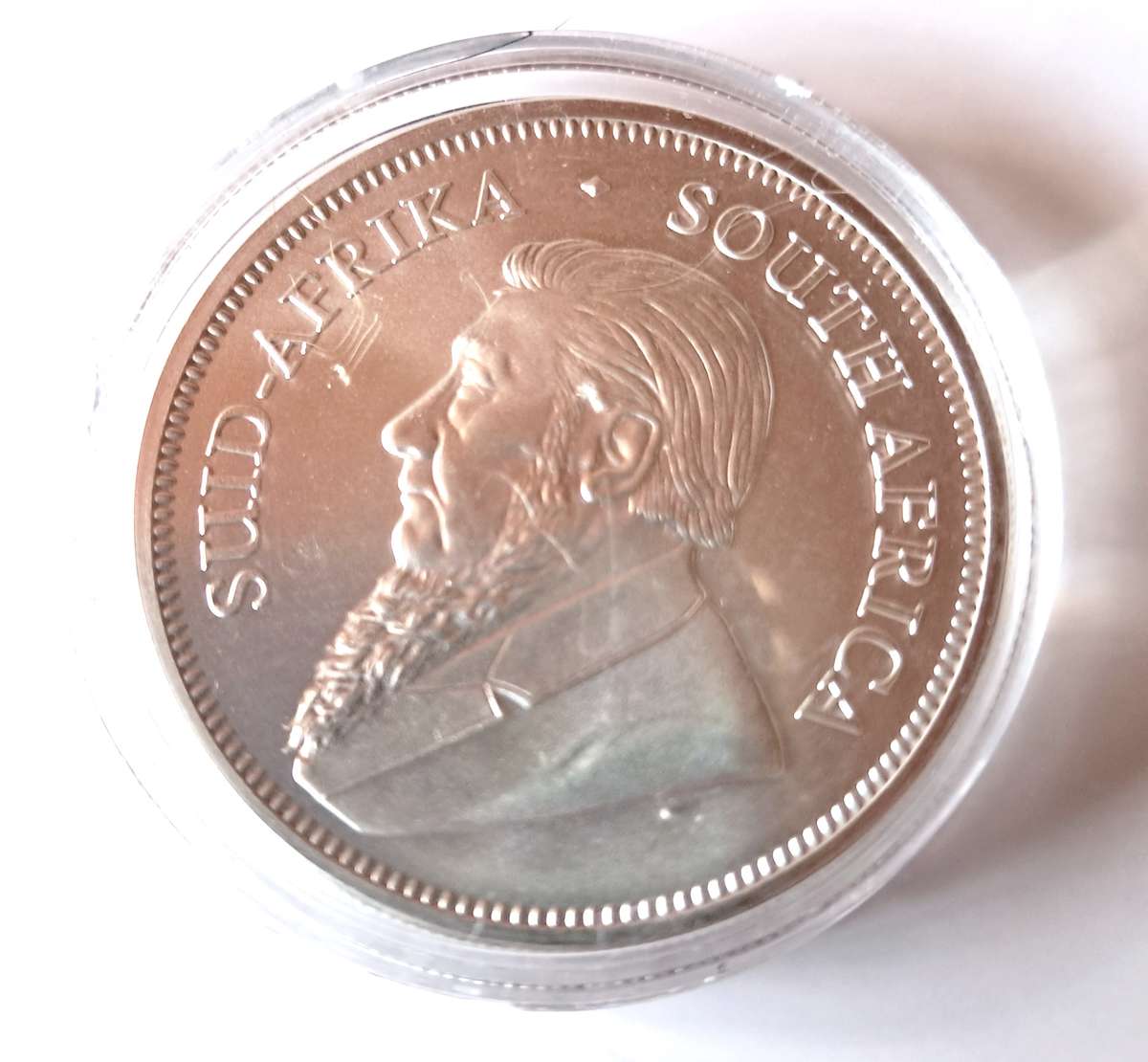 1 OZ  SILVER COIN - 1 oz South African Silver Krugerrand 2022  (IN CAPSULE)