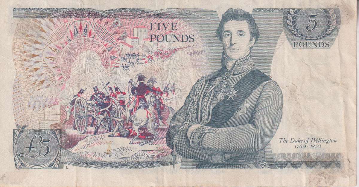 Bank of England Great Britain 5 Pounds 1980-87 `Page` P378 VF