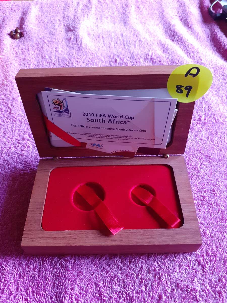 Empty Wooden Coin Holder Box. The Mascot Set - Zakumi Fifa World Cup