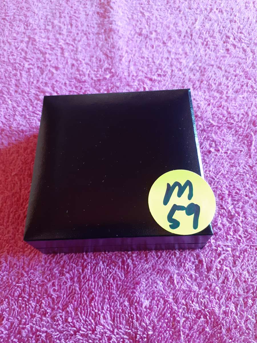 Empty Black Plastic Coin Holder Box. SA Mint Gold Protea