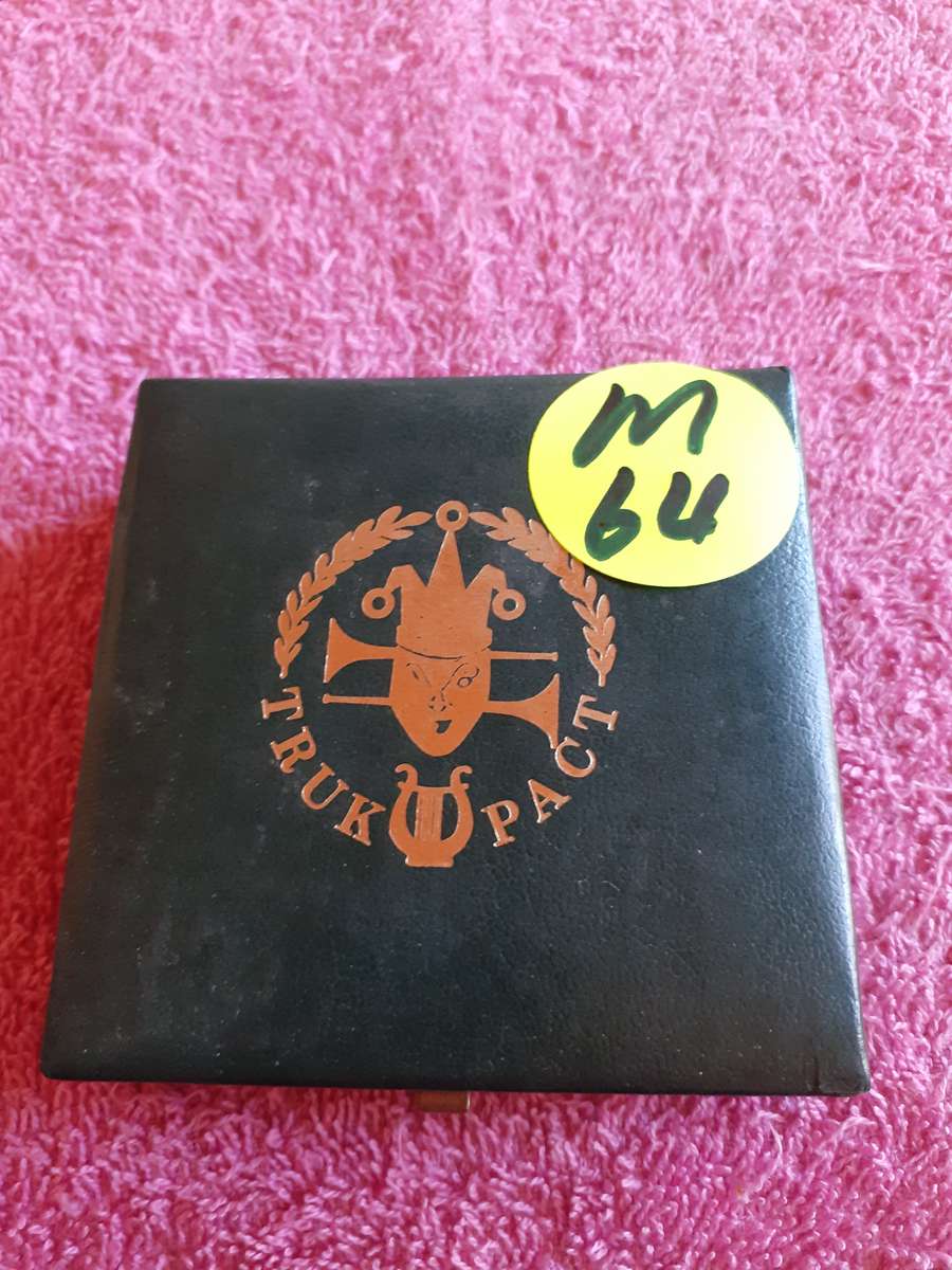 Empty Green Coin Holder Box. SA Mint - Truk Pact