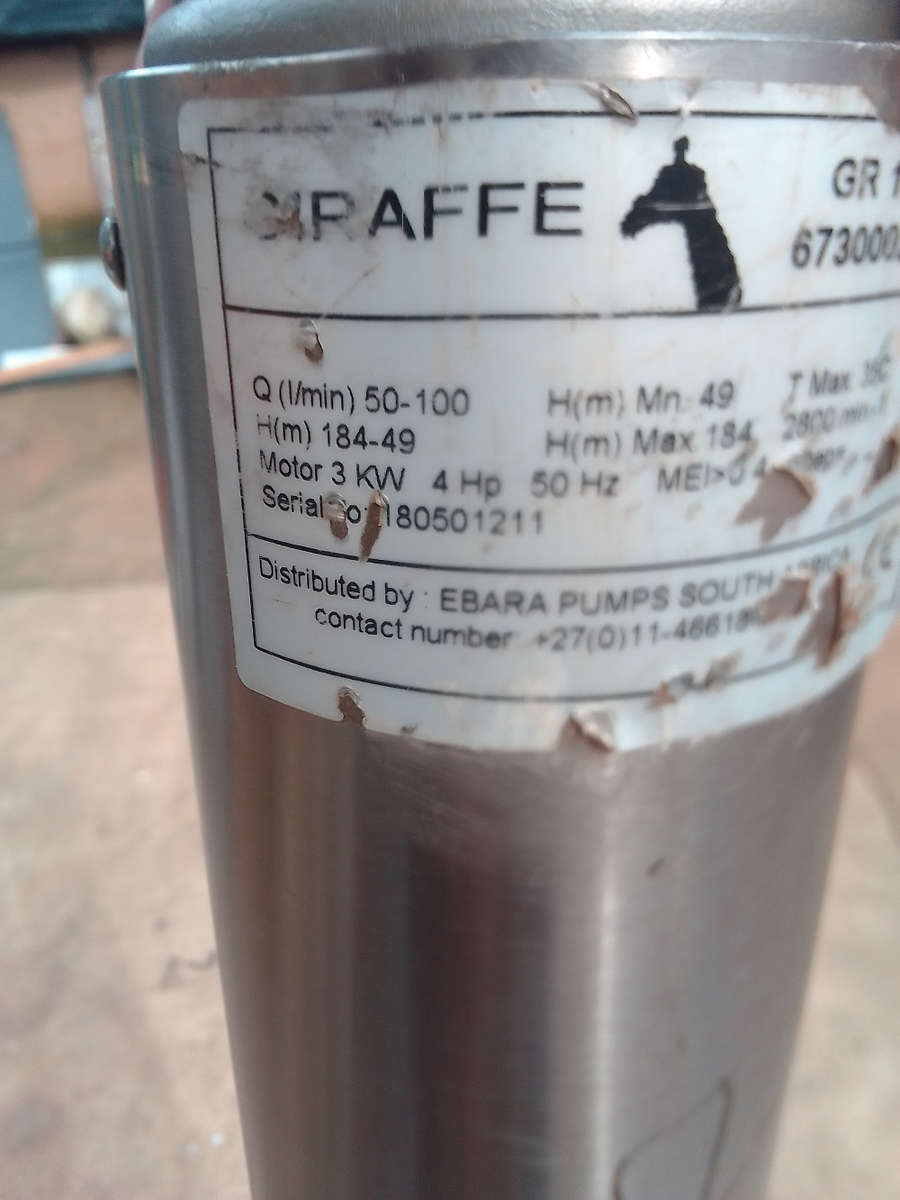 4kw Borehole pump only