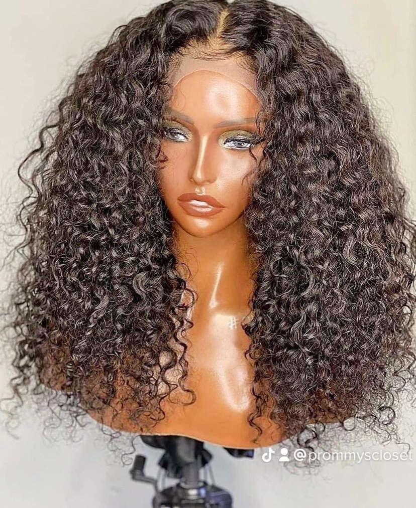 18 inch full frontal curly wig