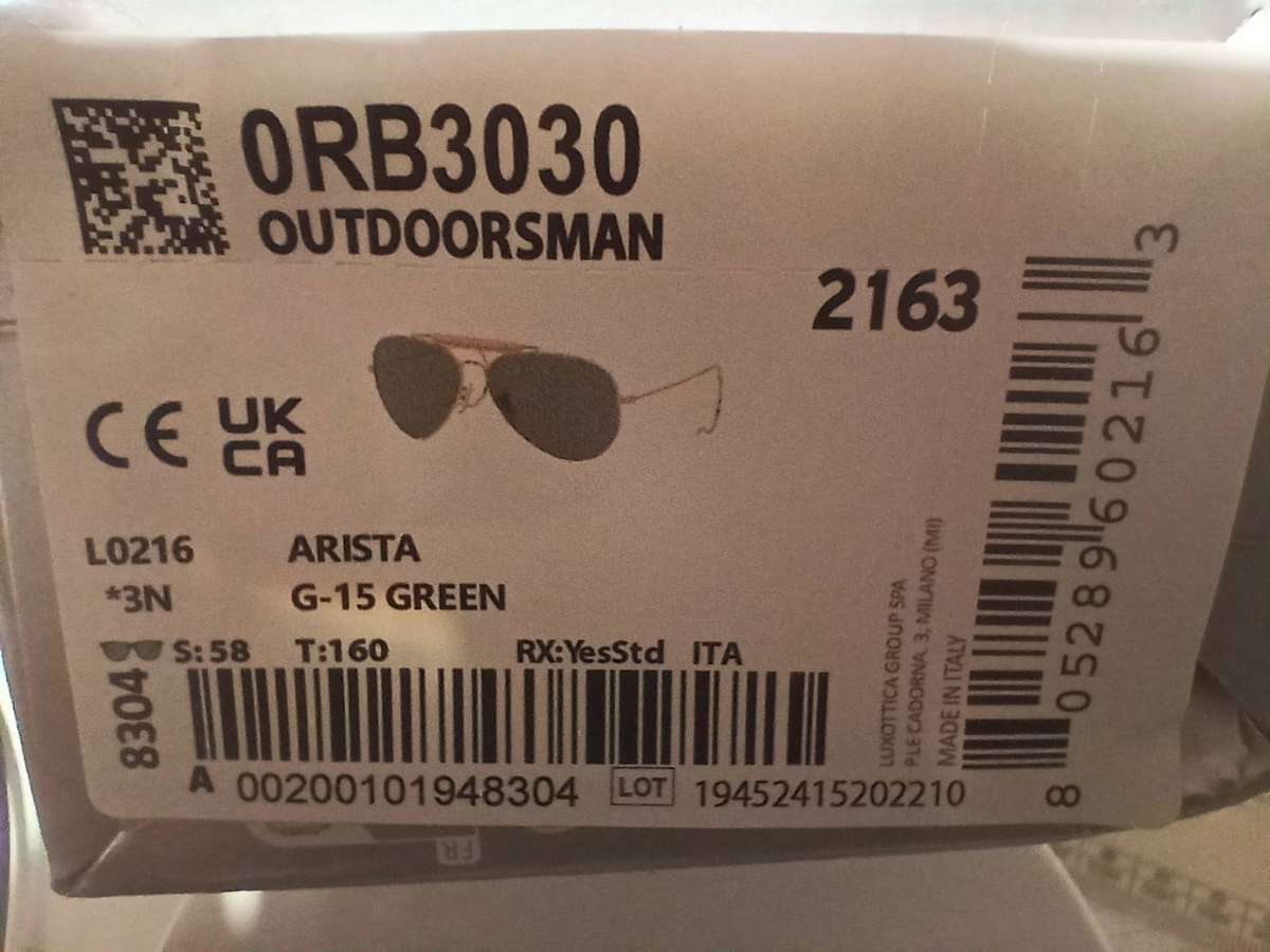 Ray-Ban Outdoorsman Classic Sunglasses Size 58mm RB3030