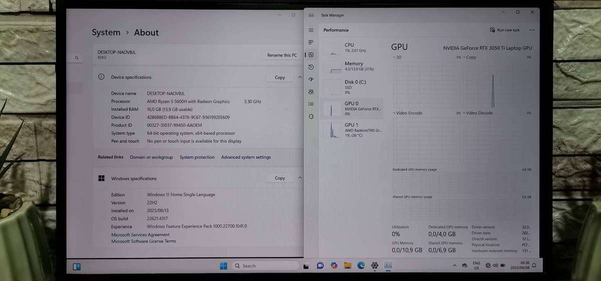 Nvidia Rtx 3050Ti_Gaming Lenovo Laptop_16GB RAM_Ryzen 5600H_120Hz FHD IPS Display