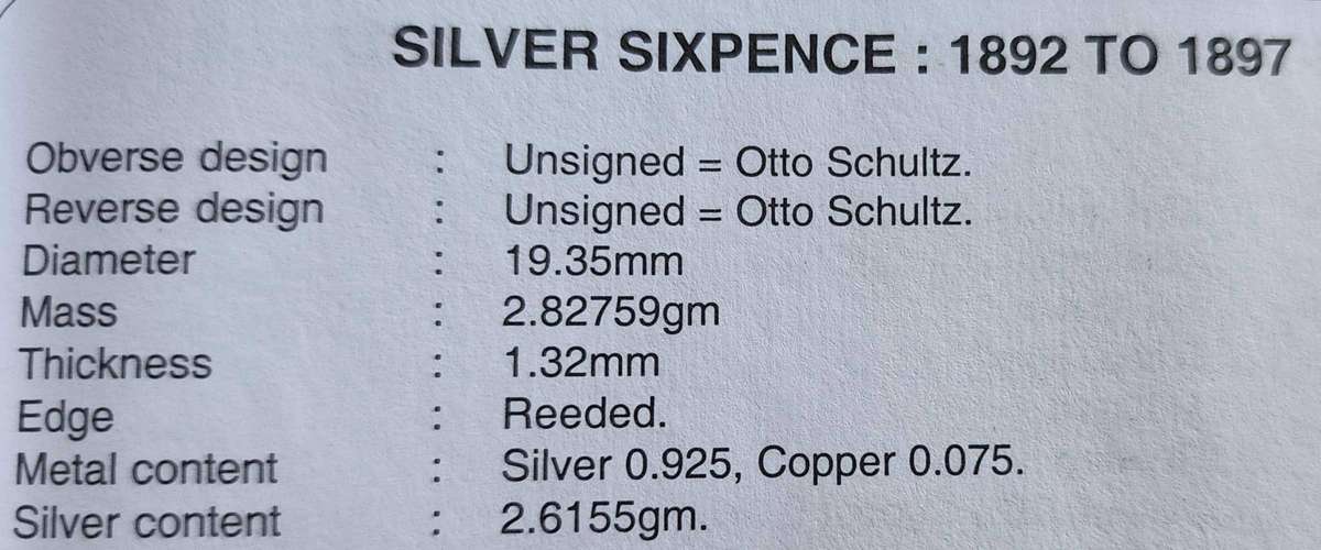 1894 Sixpence