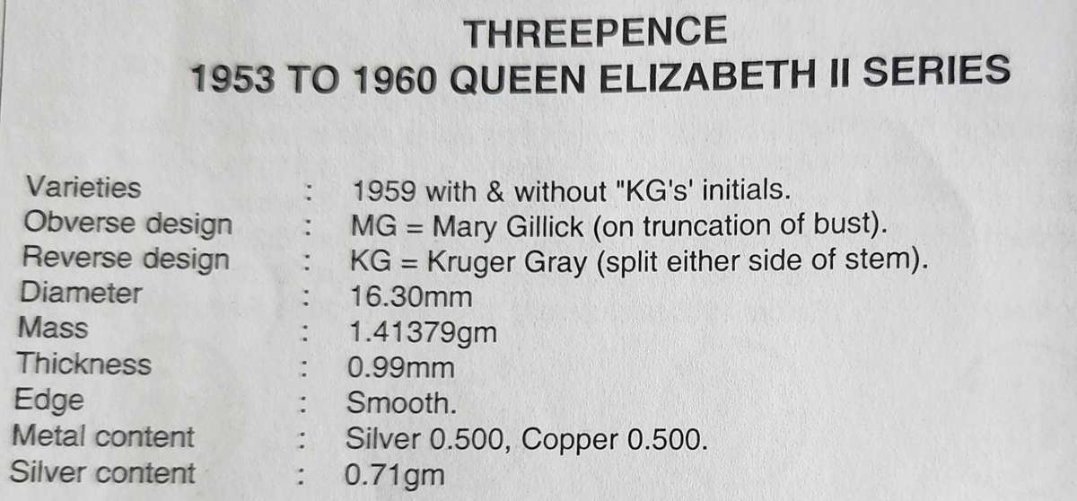 4×1959 Threepence