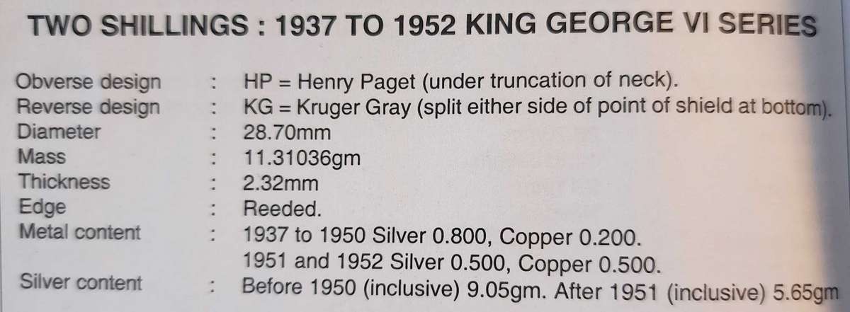 1952 Two and a Half Shillings
